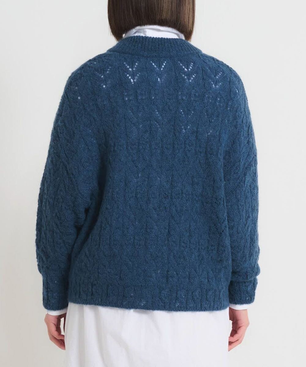 muuc アルパカモヘヤ模様編みカーディガン 