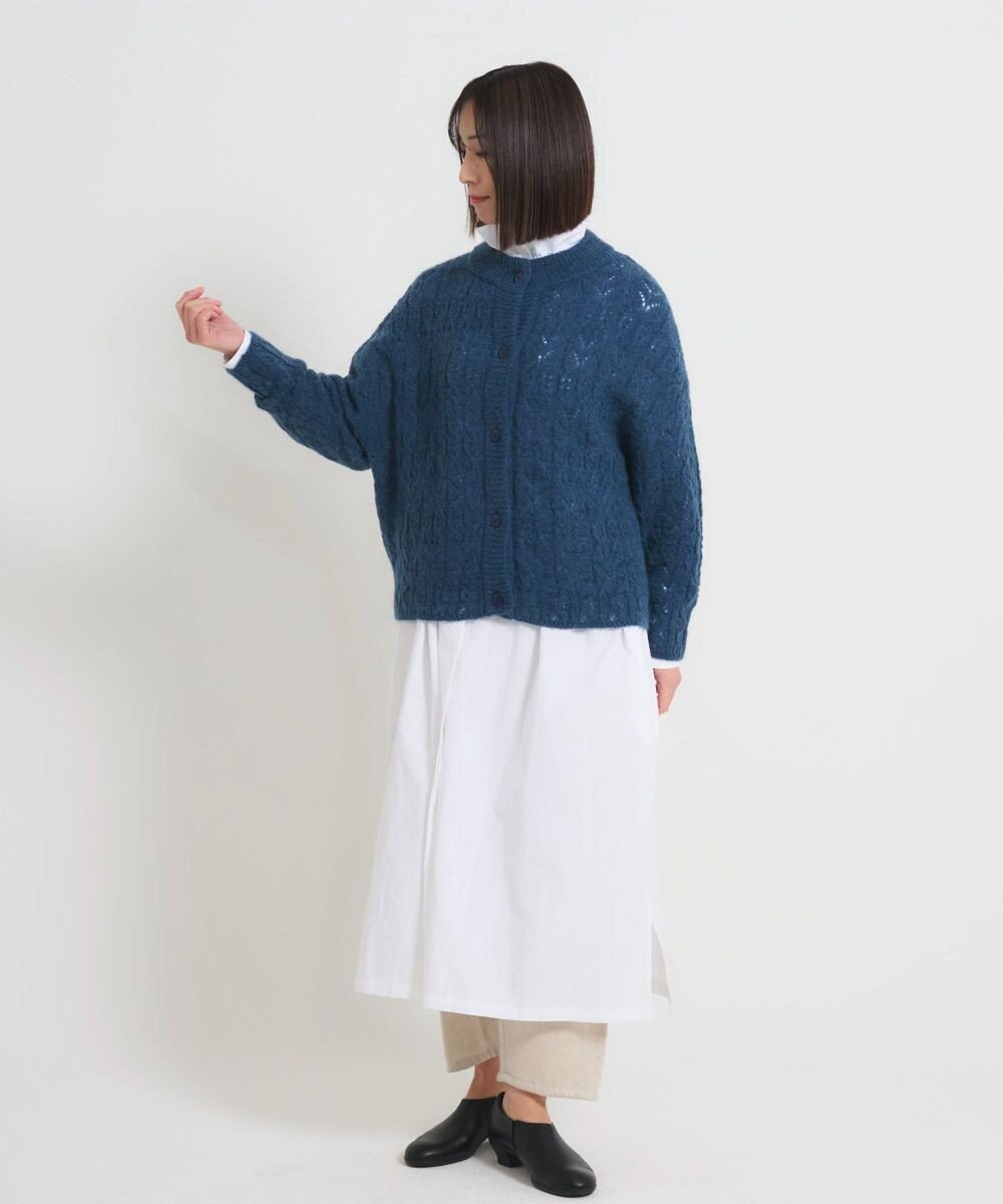 muuc アルパカモヘヤ模様編みカーディガン 