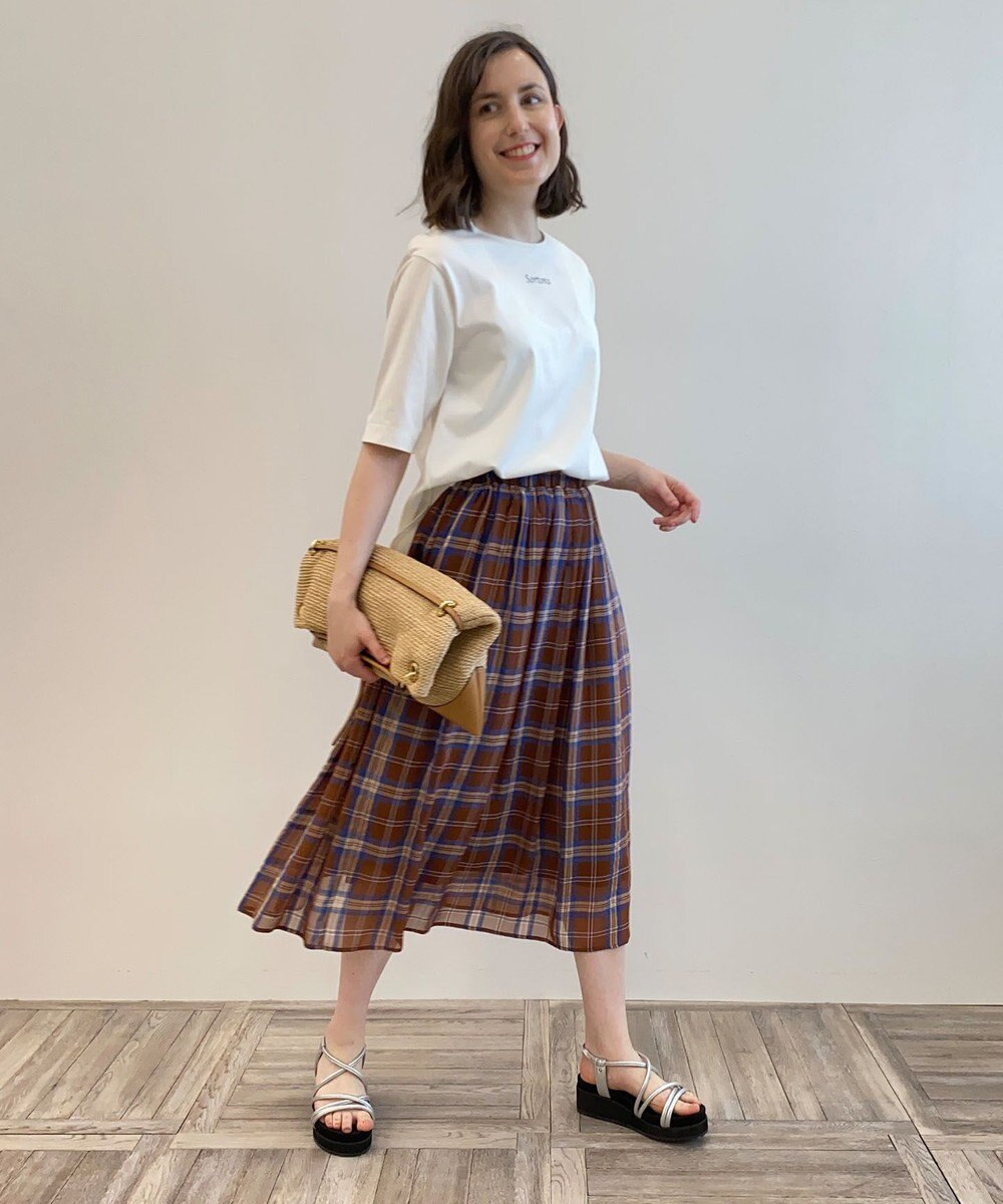 自由区 【WEB限定】シアーチェック ギャザースカート 