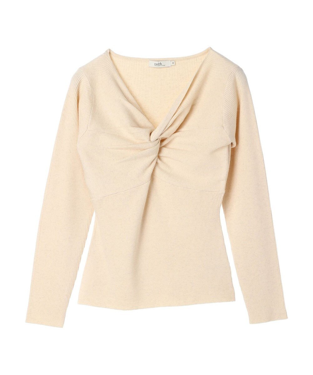 earth music&ecology ツイストリブラメニットプルオーバー 