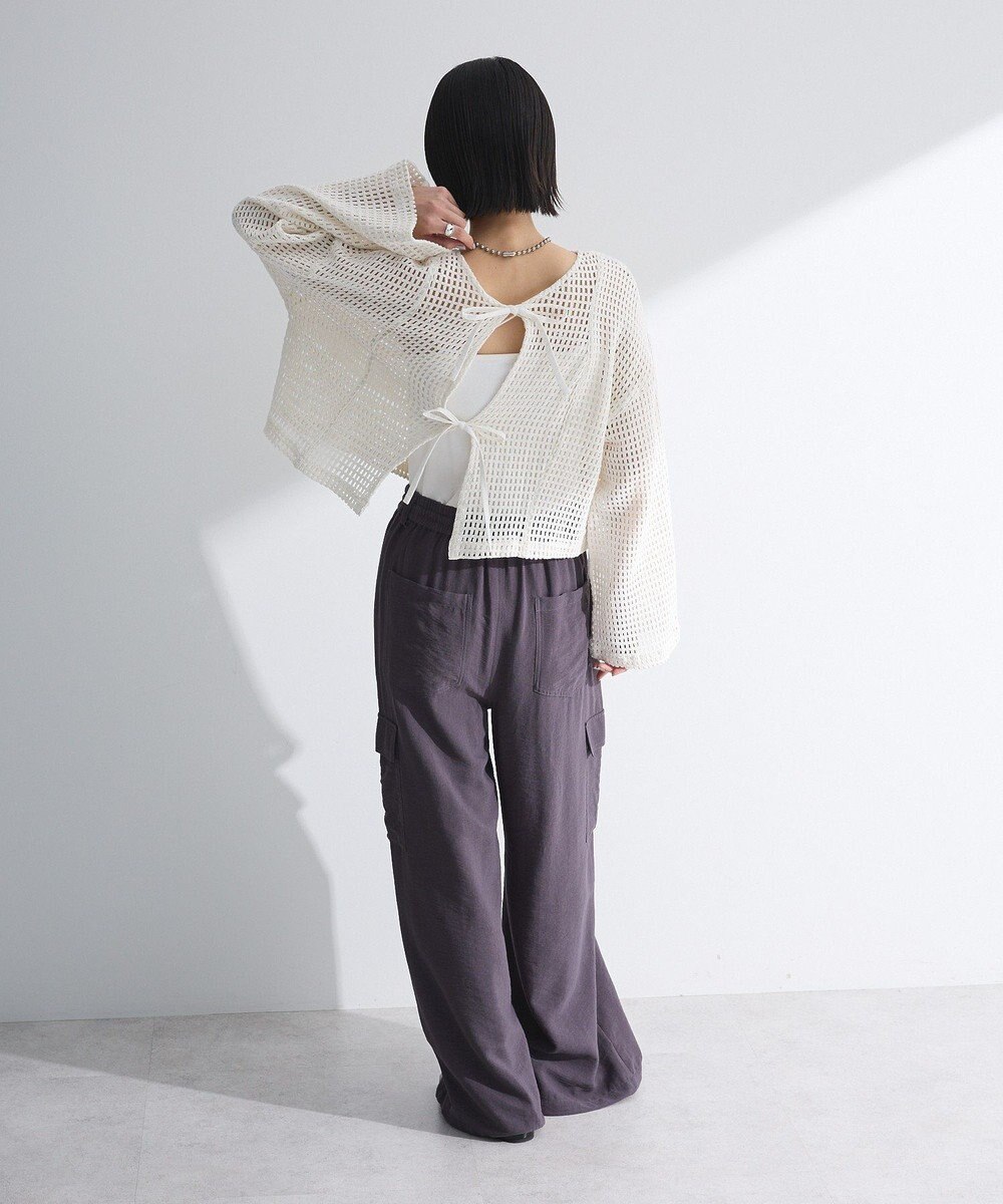 Green Parks Ｉ　前後２ｗａｙ　メッシュショート丈カーディガン 