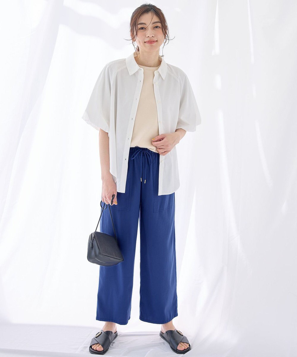 ANY 【接触冷感/UVカット/抗菌防臭/速乾】エニイファンクション パフスリーブブラウス 