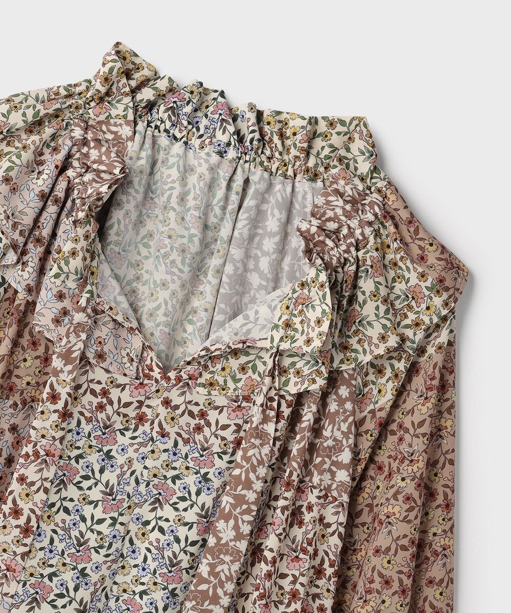 GRACE CONTINENTAL パッチワークプリントカフタンブラウス 