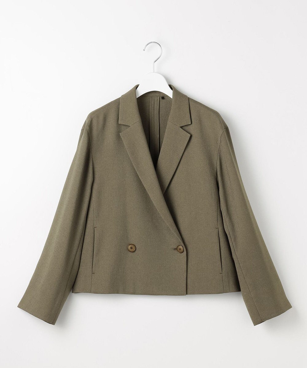 自由区 S 【セットアップ対応】リネンライクシンセティックショート ジャケット 