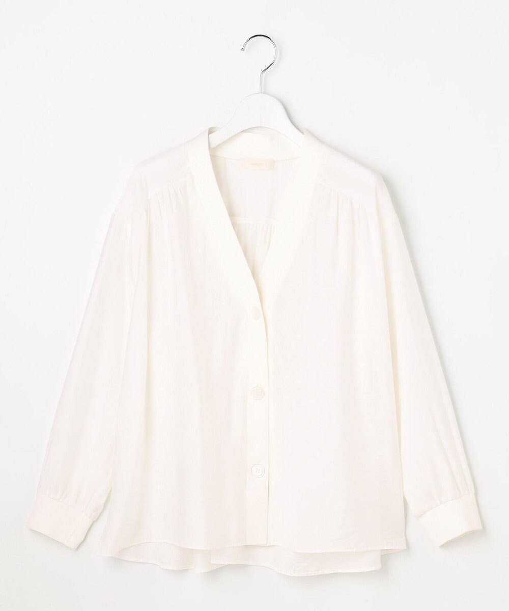 ANY SIS シアーギャザー カーディガン 