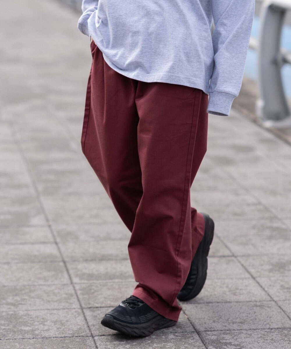 WEGO 【ユニセックス着用ITEM/XSSMLサイズ展開/ウエストゴム】ユルフィットコットンイージーパンツ 