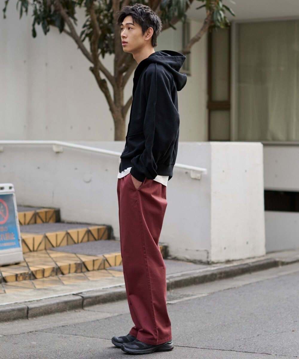 WEGO 【ユニセックス着用ITEM/XSSMLサイズ展開/ウエストゴム】ユルフィットコットンイージーパンツ 