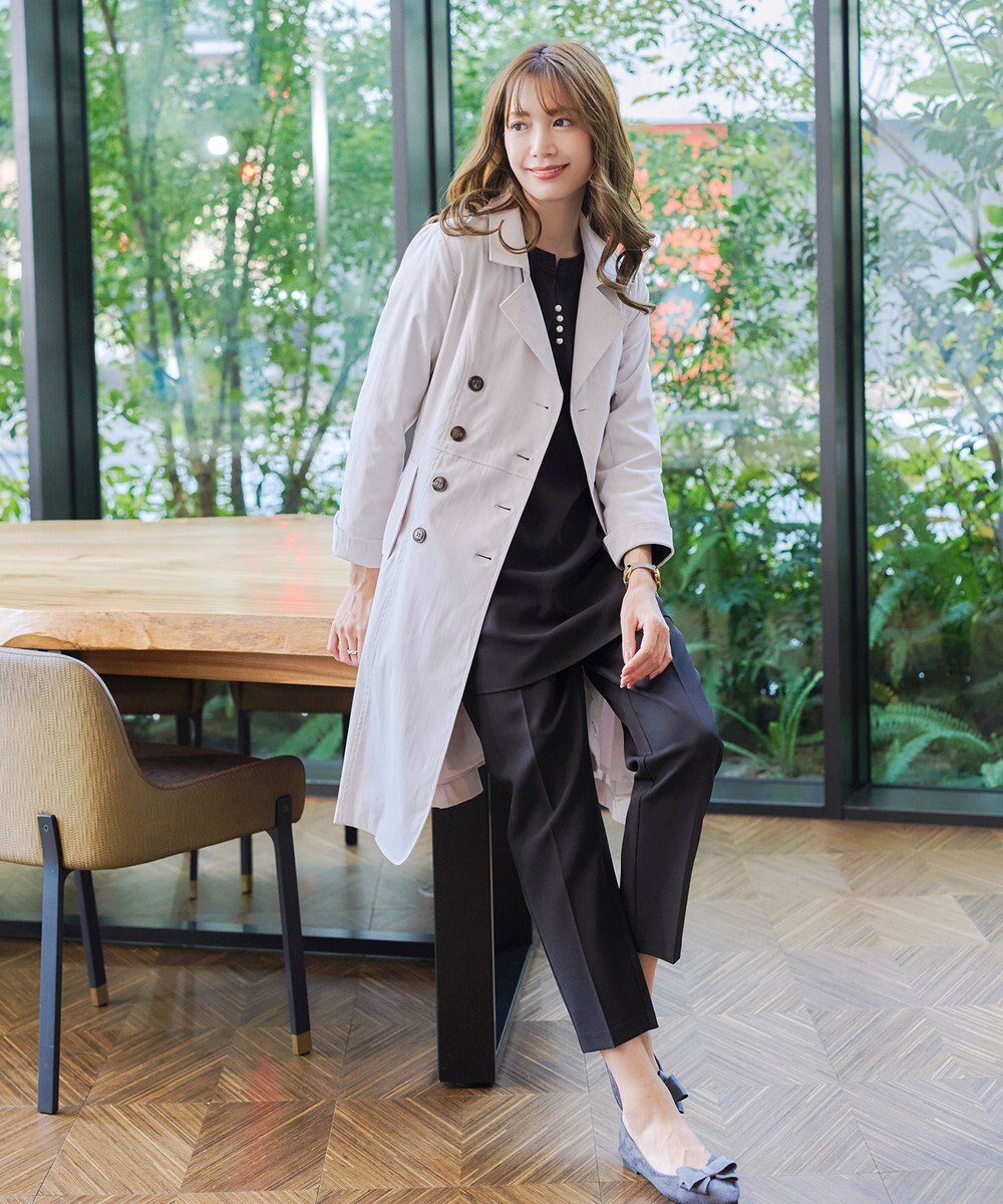 Tiaclasse L 【ダブルストレッチ・洗える】テーパードパンツ 