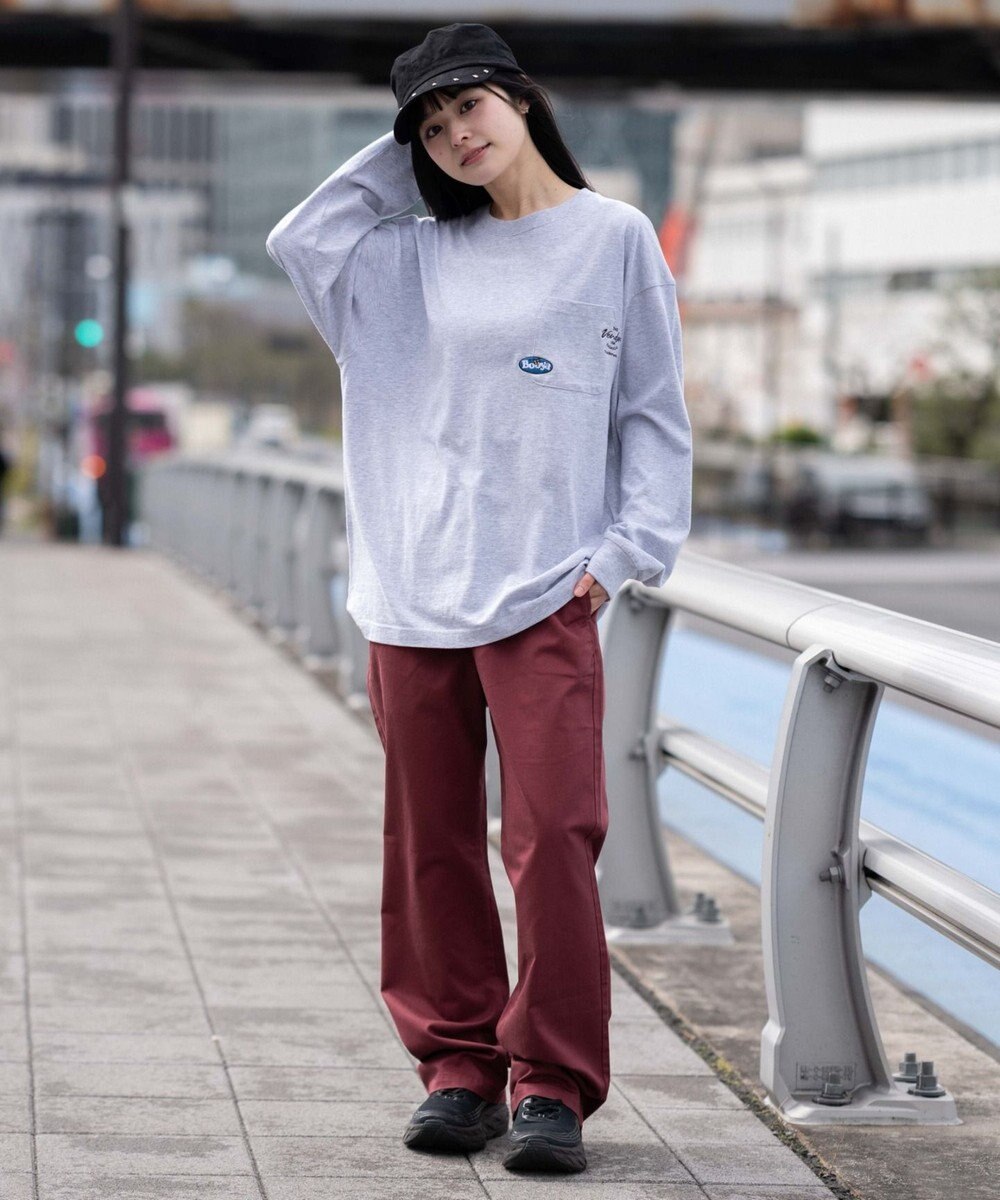 WEGO 【ユニセックス着用ITEM/XSSMLサイズ展開/ウエストゴム】ユルフィットコットンイージーパンツ 