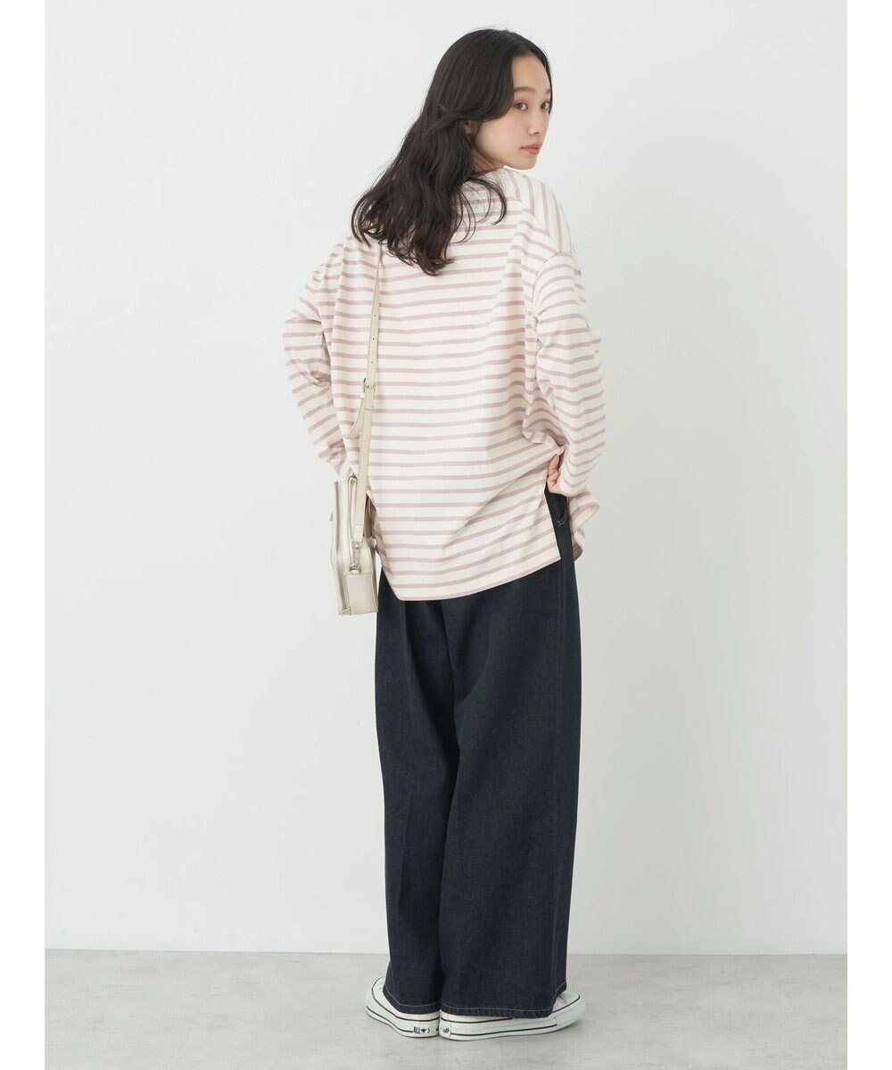 earth music&ecology バック釦ボーダーチュニック 