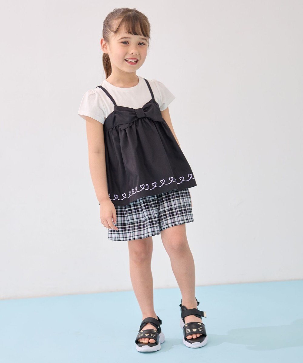 ANY KIDS チェック柄キュロット 