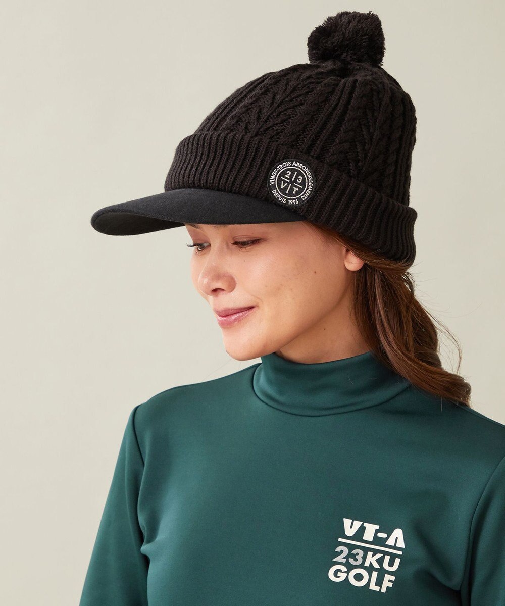 23区GOLF 【WOMEN】つば付きニット キャップ 