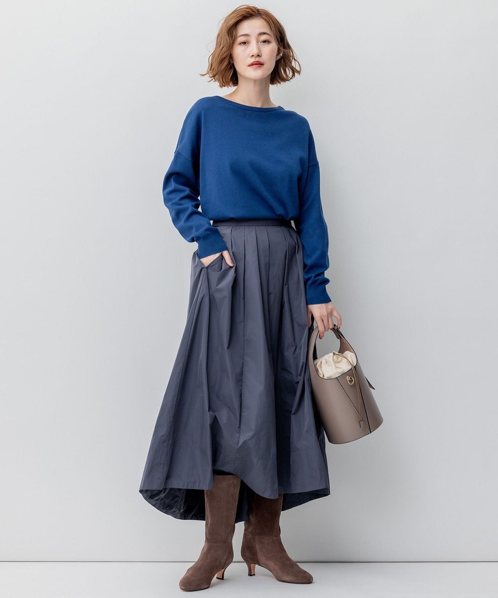 23区 L 【洗える】ライトメモリーウェザー フレアスカート 