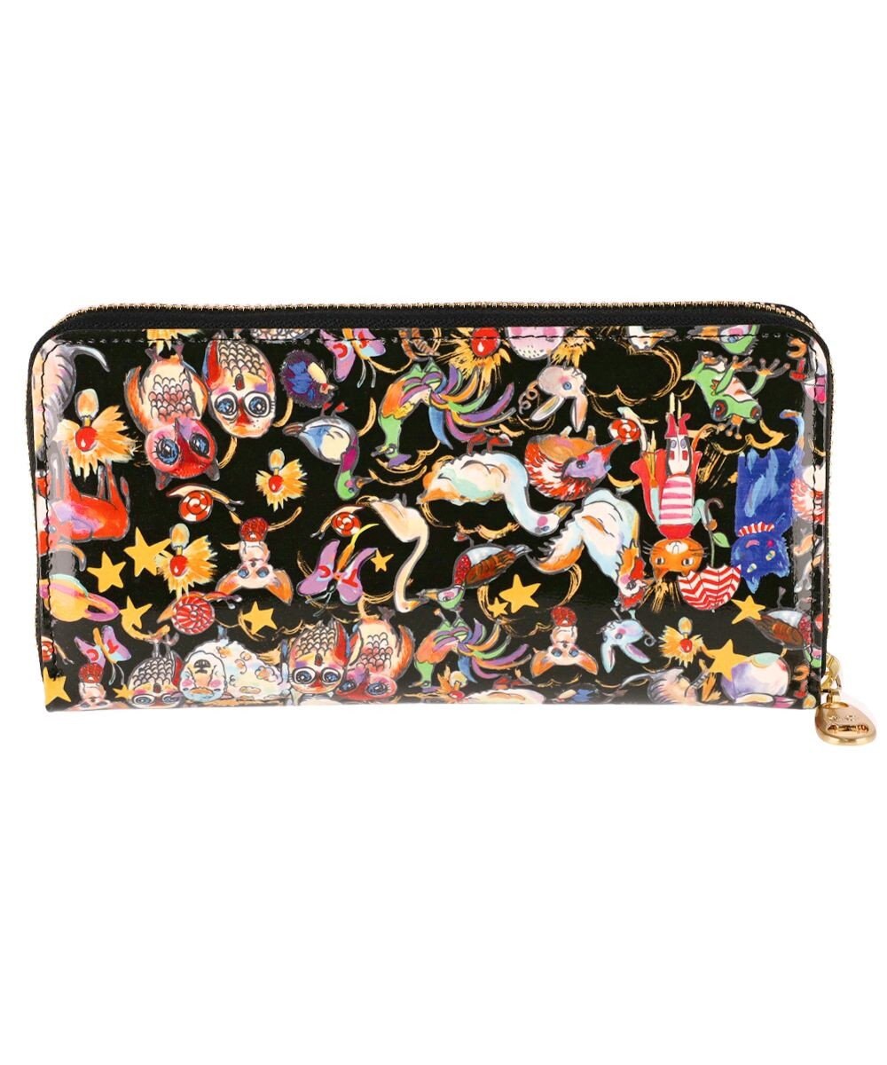tsumori chisato CARRY 森のどうぶつたち ラウンドファスナー長財布 