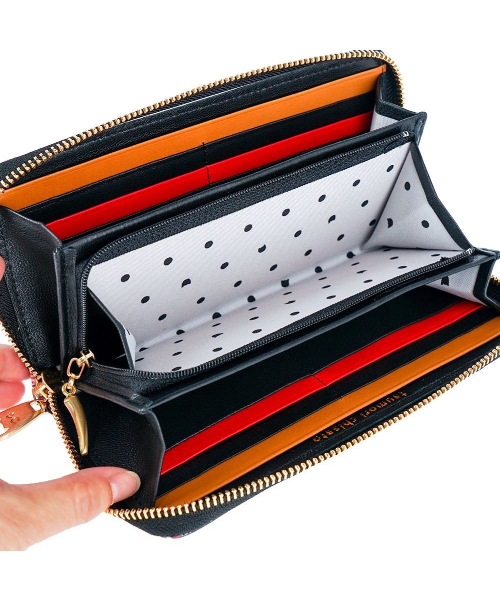 tsumori chisato CARRY 森のどうぶつたち ラウンドファスナー長財布 