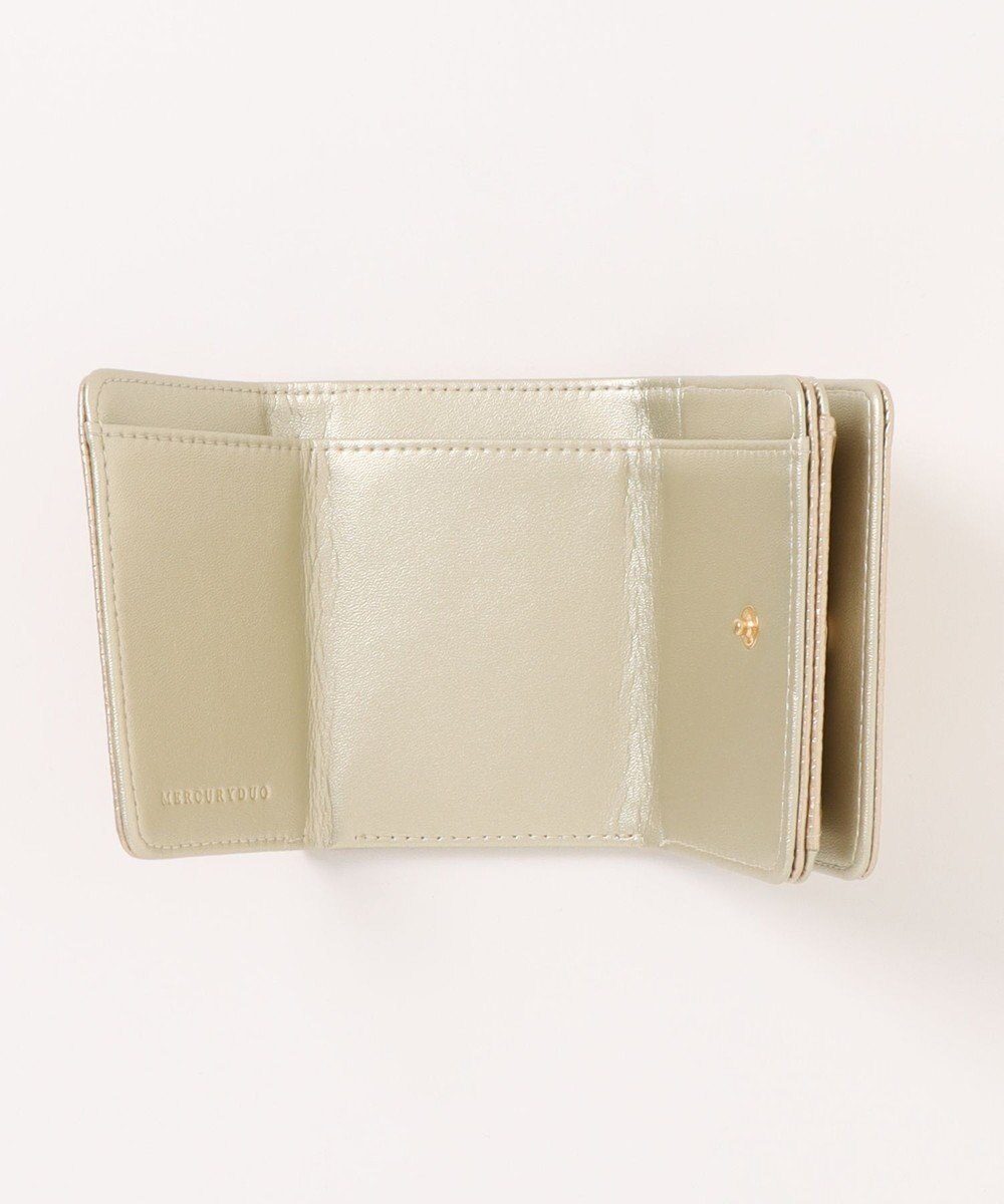 style code 【MERCURYDUO/マーキュリーデュオ】メタリッククラック調型押し　三つ折りミニ財布 