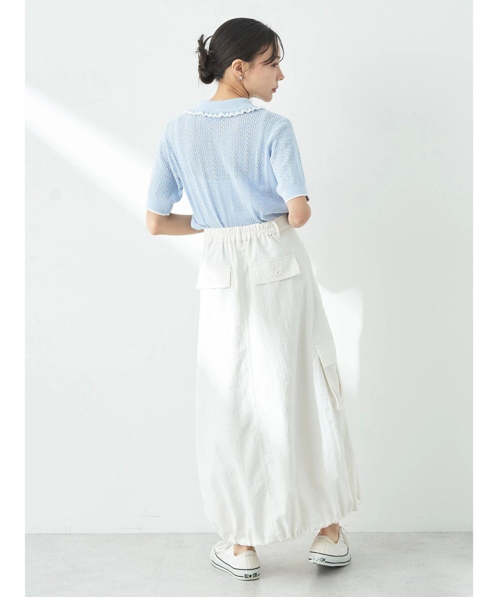 earth music&ecology フリルニットポロ 