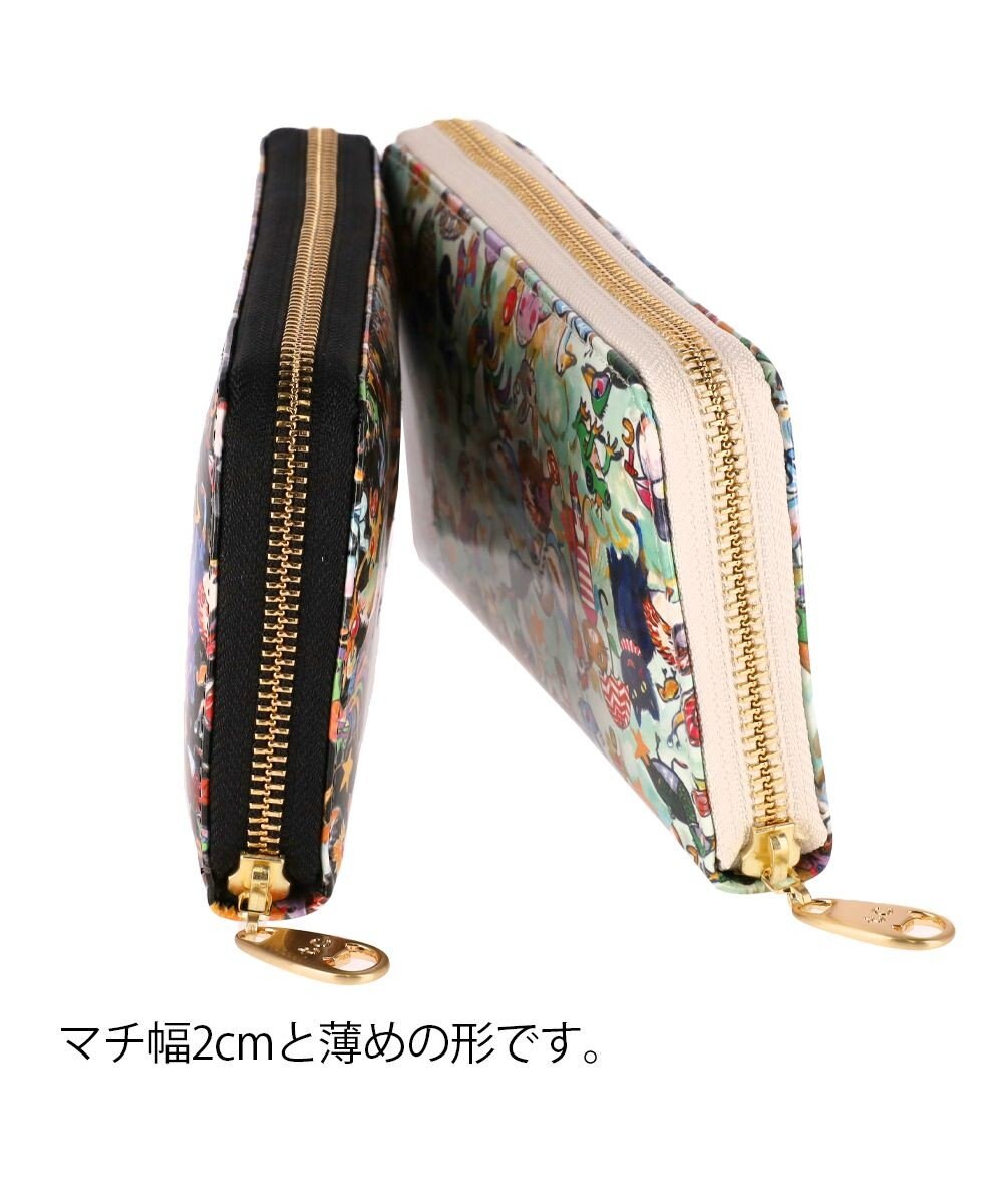 tsumori chisato CARRY 森のどうぶつたち ラウンドファスナー長財布 