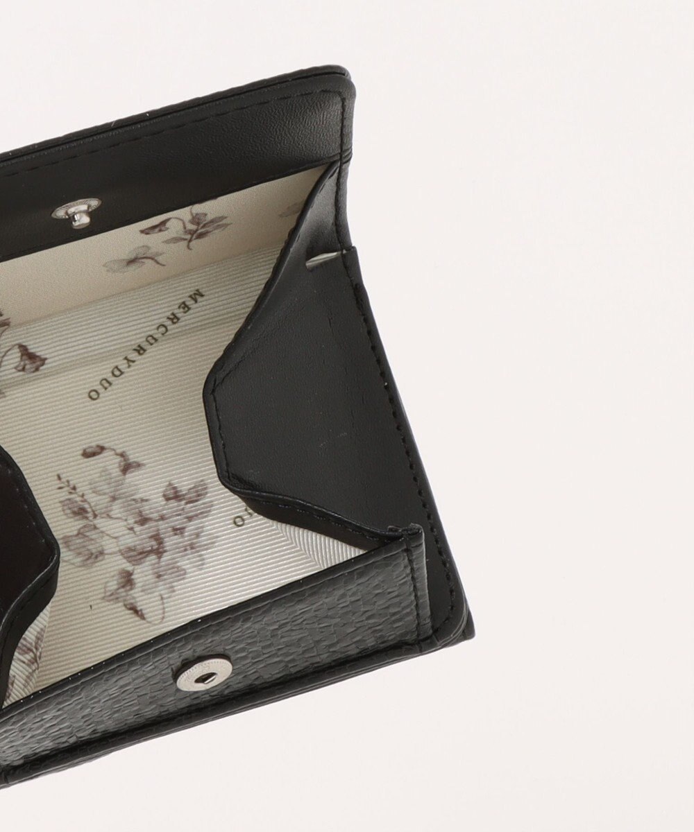 style code 【MERCURYDUO/マーキュリーデュオ】メタリッククラック調型押し　三つ折りミニ財布 