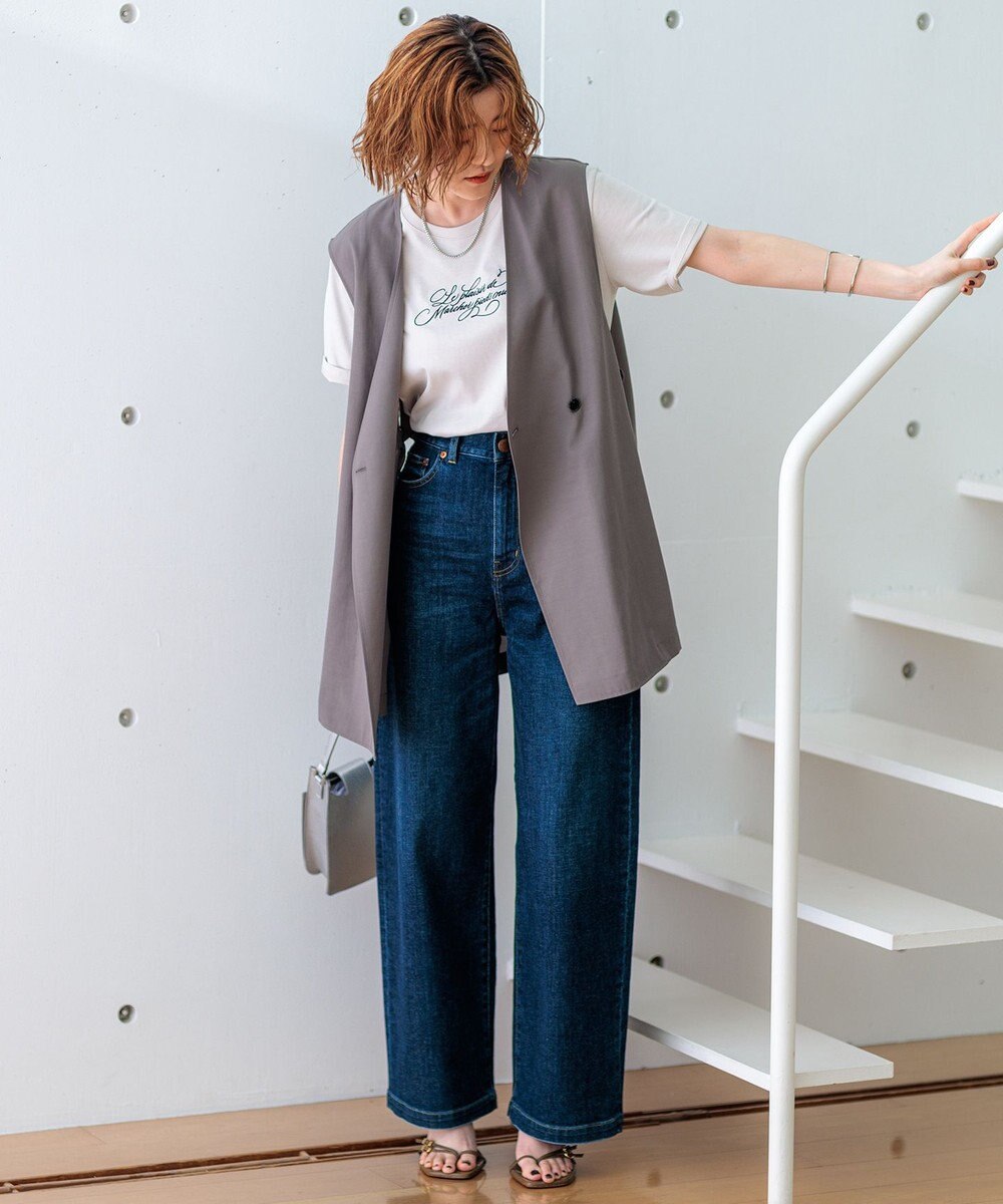 23区 【一部店舗限定】23区DENIM ストレッチ ワイドパンツ 