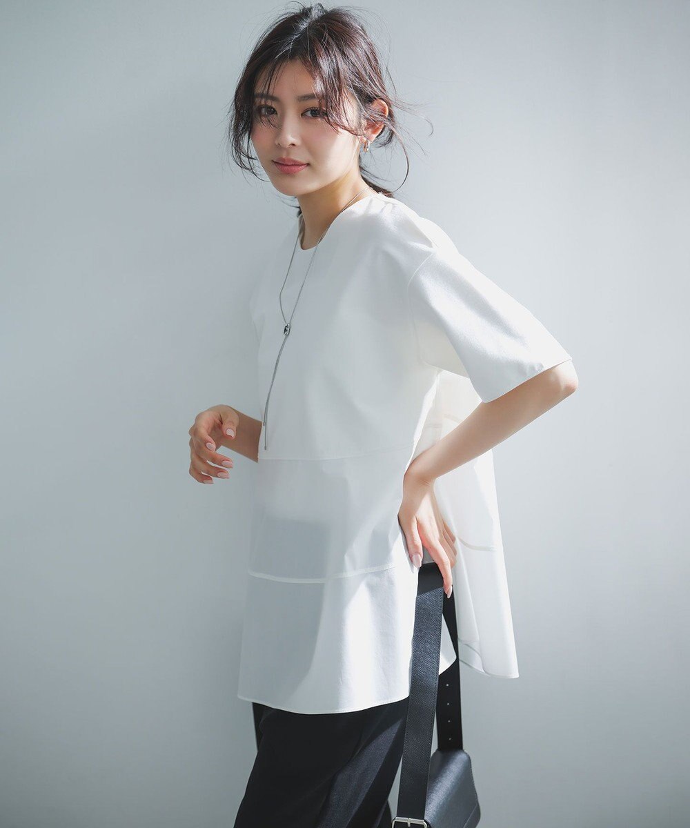 UNFILO 【VERY掲載】BEAUTY FORM-T コンビティアード Ｔシャツ 