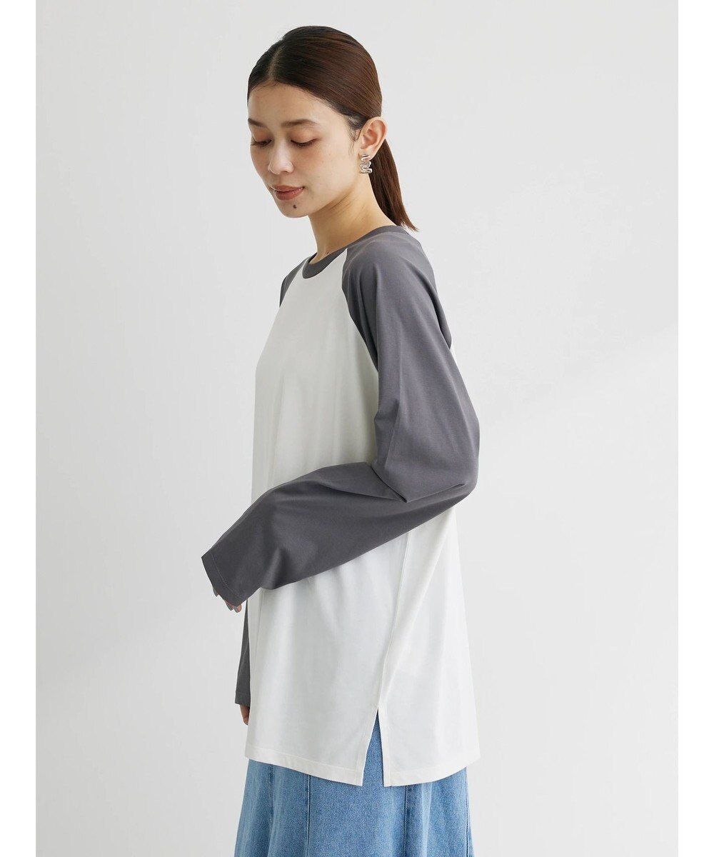 Green Parks シアーラグラン配色プルオーバー 