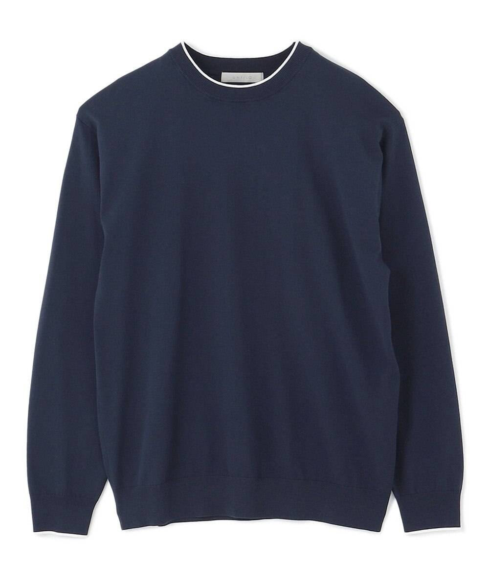 UNFILO MENS スタイリッシュ ニット プルオーバー 