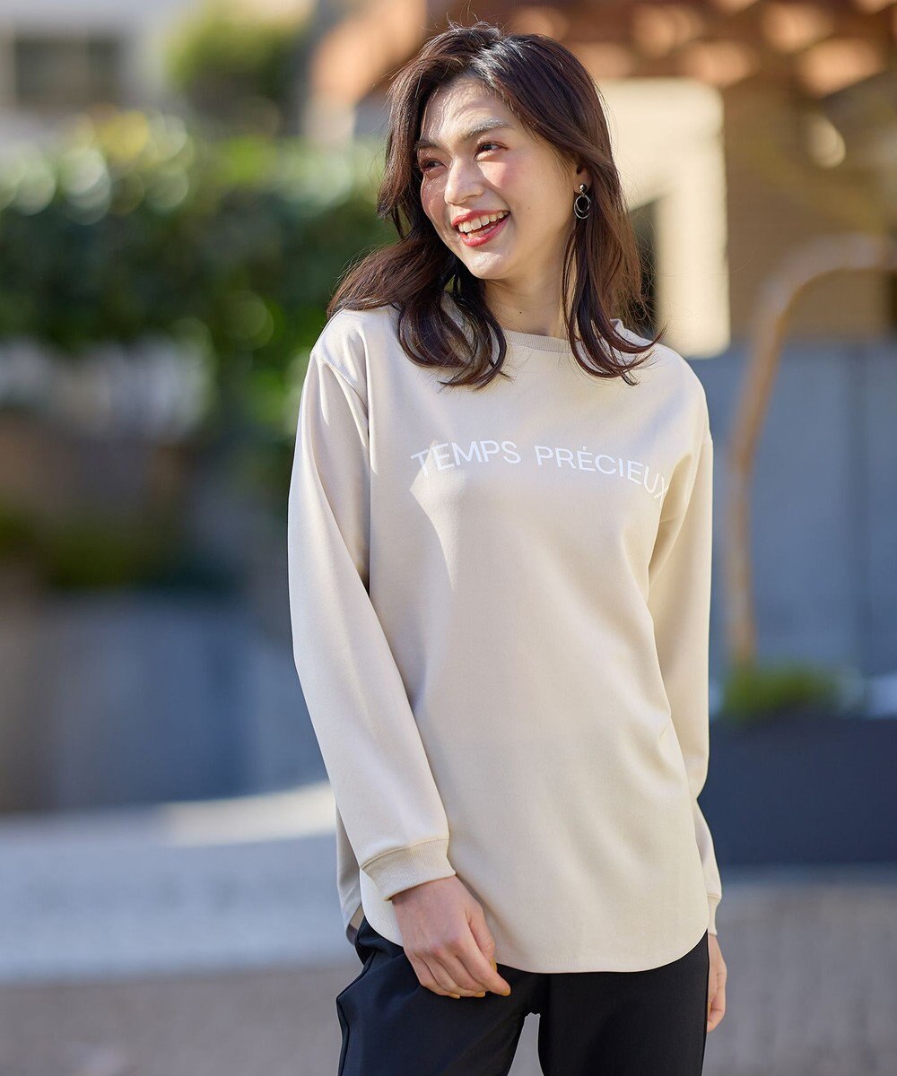 ANY L ジョーゼットロゴプリントTシャツ 