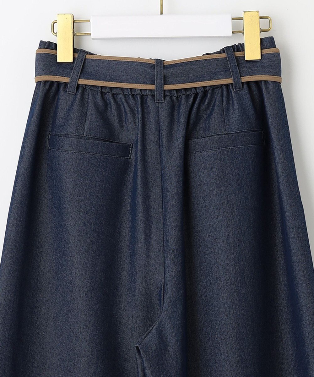 ANY SIS 【洗える】バイカラートリミングワイド パンツ 