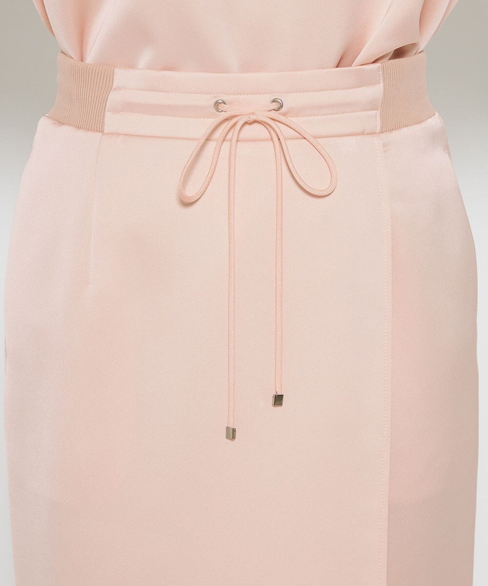 uncrave 【洗濯機洗い可】サテン ドロストスカート（uncrave WHITE） 