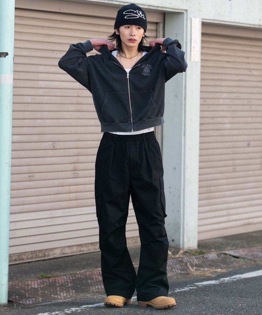 WEGO 【ユニセックス着用ITEM】ワッフルZIPパーカー 