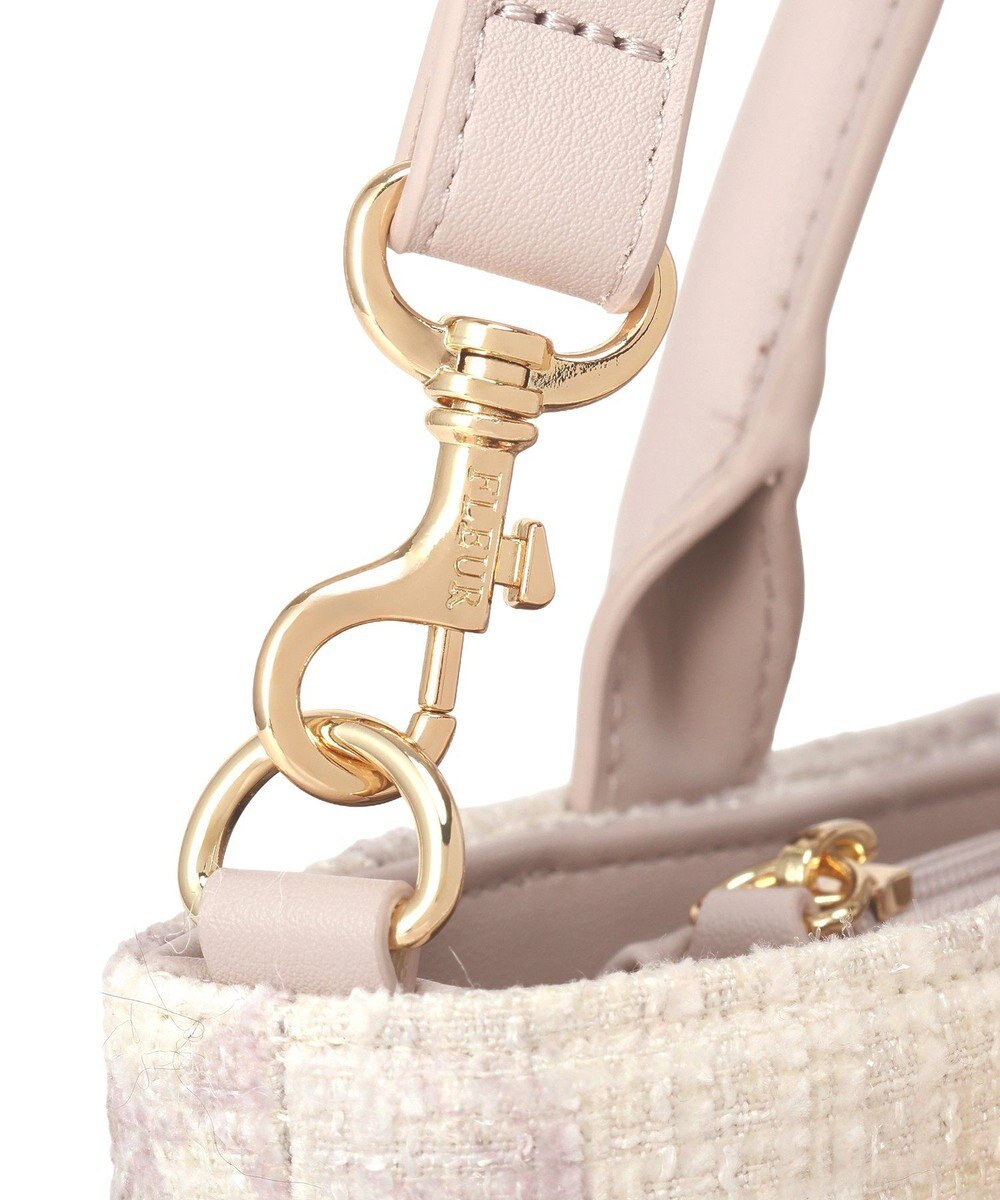 Maison de FLEUR ツイードリボンプリント2WayバッグM 