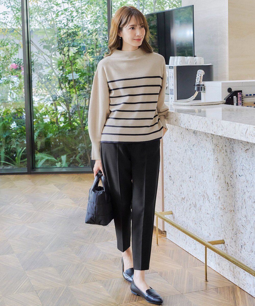 Tiaclasse 【ダブルストレッチ・洗える】テーパードパンツ 