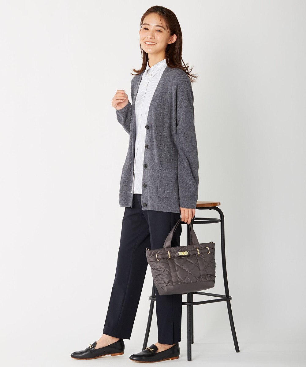 J.PRESS LADIES 【洗える】40/2NEWESTバックピーチ テーパード パンツ 