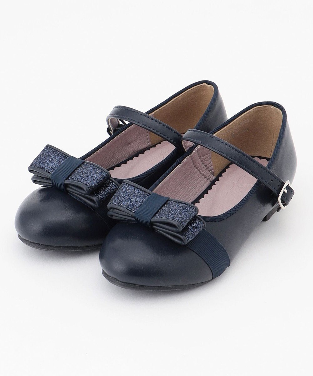 組曲 KIDS 【18-21㎝】かんたんストラップ バレエシューズ 