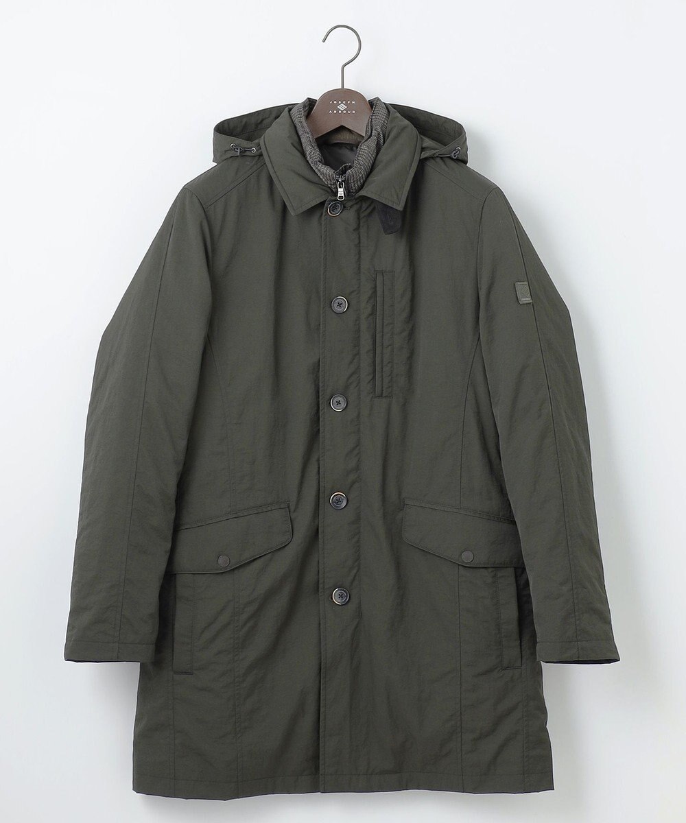 JOSEPH ABBOUD 【3WAY/撥水/INフード/ダウンライナー付】3ハイカウントツイル×パウダータフタ ダウン コート 