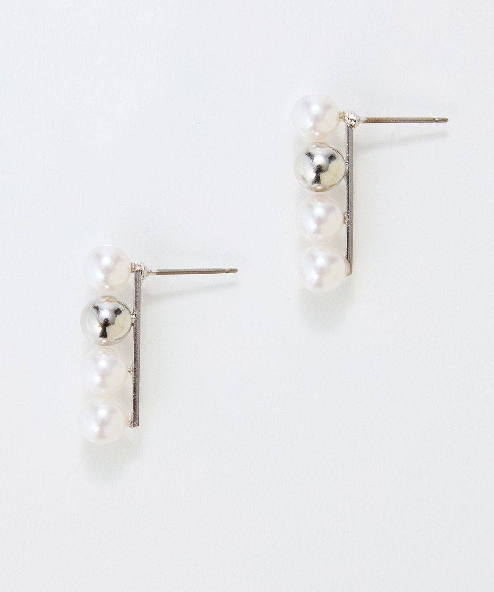 Phoebe 【金属アレルギー対応】ミックスドットピアス　シルバー/ニッケルフリー/パール 