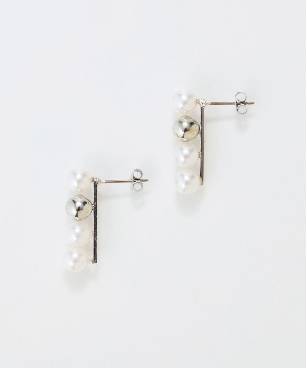 Phoebe 【金属アレルギー対応】ミックスドットピアス　シルバー/ニッケルフリー/パール 