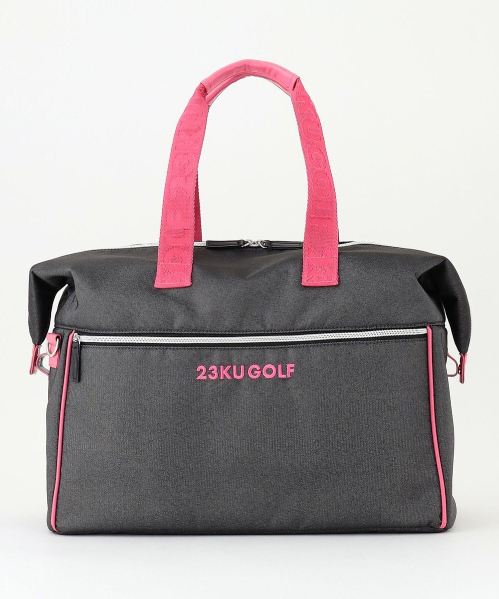 23区GOLF シューズ収納付【UNISEX】合皮×デニム調ボストンバッグ 