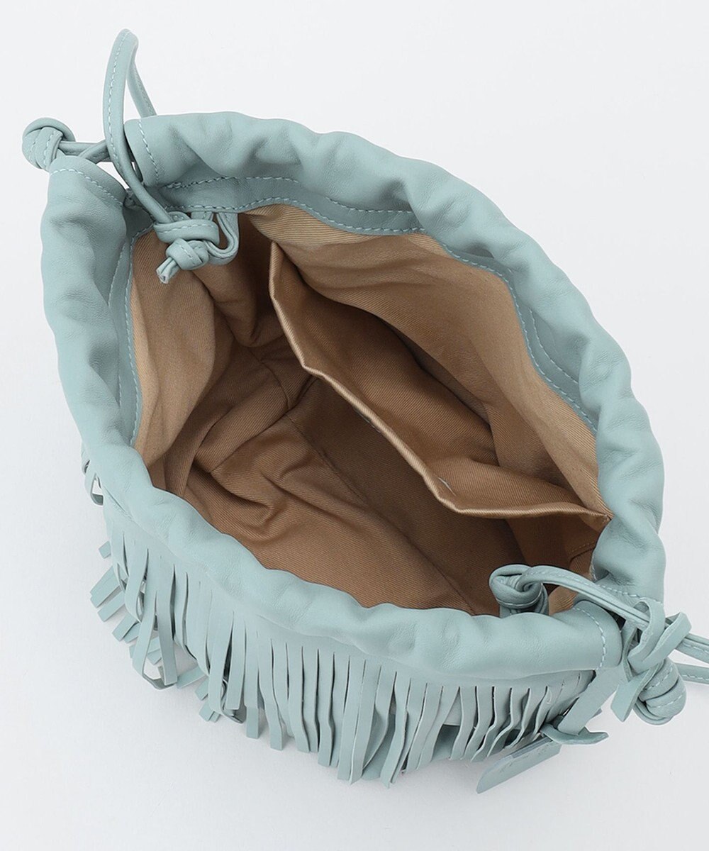 23区 【CLASSY.6月号掲載】MARCO MASI レザーフリンジ ミニ巾着 バッグ 