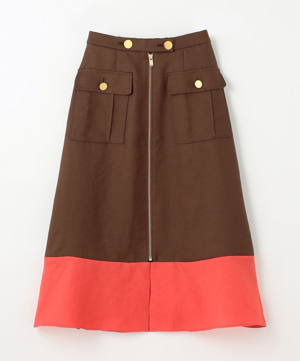 GRACE CONTINENTAL バイカラージップスカート 