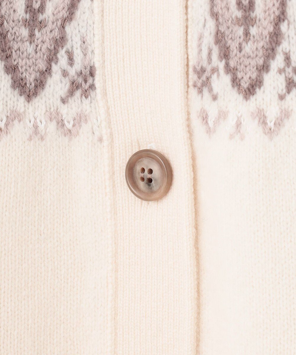 J.PRESS LADIES S 【洗える】FAIR ISLE 求心編み カーディガン 
