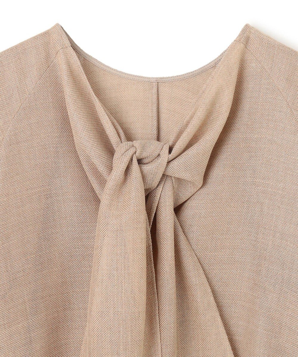 BEIGE， 【洗える・吸水速乾・防シワ】LIATRIS / バックリボンハーフスリーブブラウス 