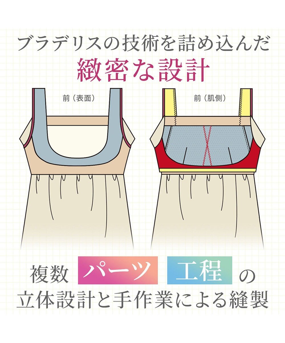 BRADELIS New York 【BRADELIS NewYork peace】綿混楽々バストスリップ24 