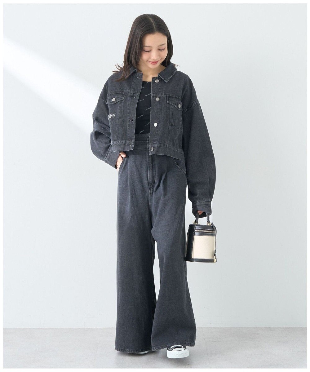 earth music&ecology フリンジロゴショート丈Ｇジャン 