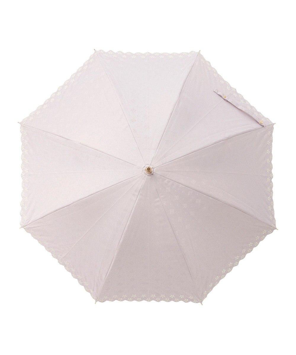 MOONBAT DAKS 晴雨兼用日傘 長傘 ドット ジャカード ボーラ刺繍 