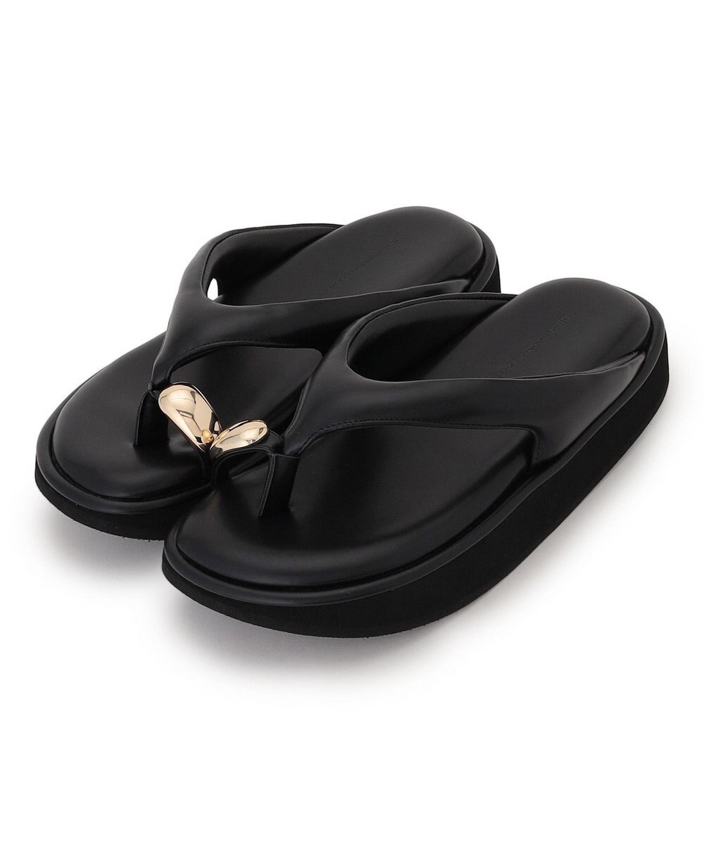 23区 レザータッチトング サンダル 