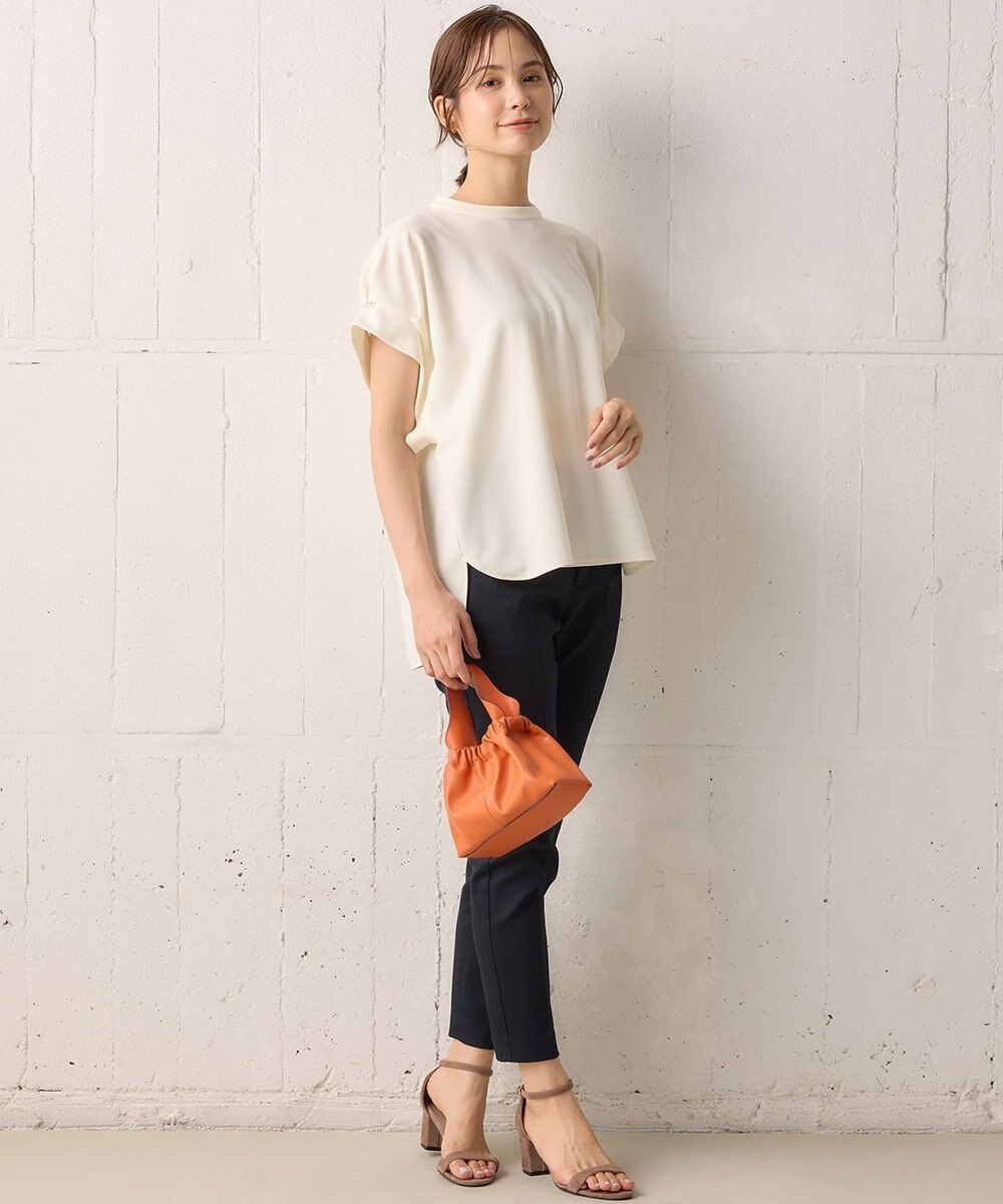 組曲 【WEB限定】ライトジョーゼット袖タック ブラウス 