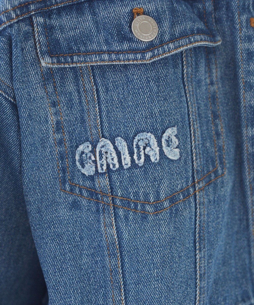 earth music&ecology フリンジロゴショート丈Ｇジャン 