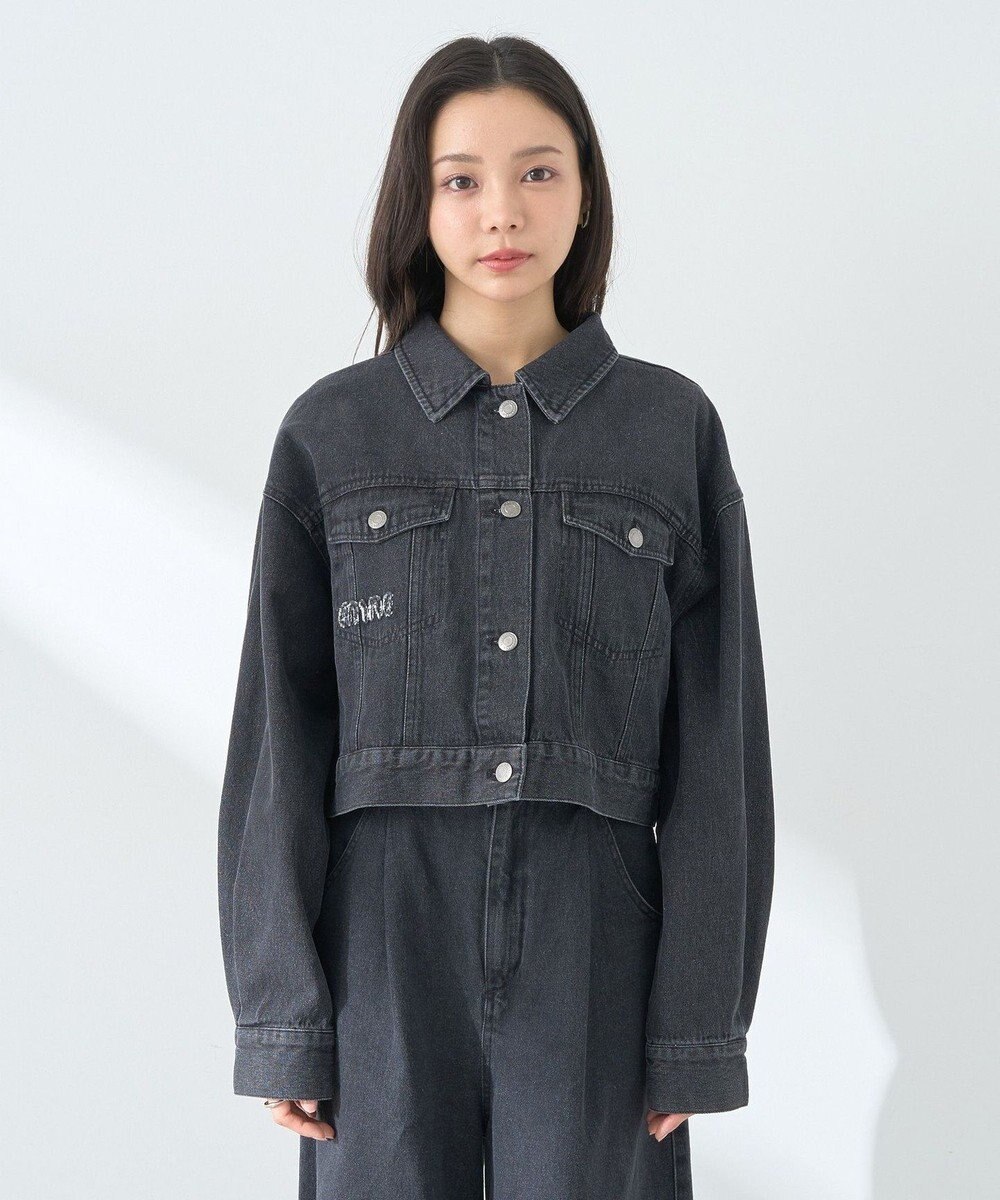 earth music&ecology フリンジロゴショート丈Ｇジャン 